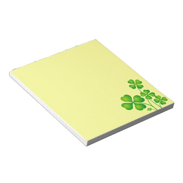 Glowing Shamrocks Notepad (Angled)