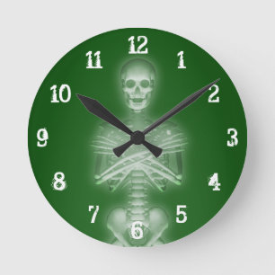 Glowing Skeleton: Wall Clock