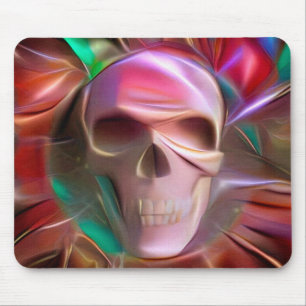 Glowing skull mouse pad