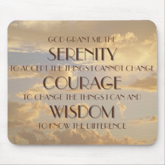 Glowing Sky Serenity Prayer Mousepad
