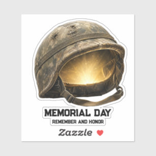 Glowing Soldier Helmet Memorial Day Tribute