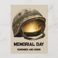 Glowing Soldier Helmet Memorial Day Tribute
