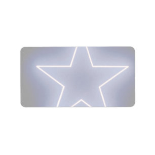 Glowing sparkle star label
