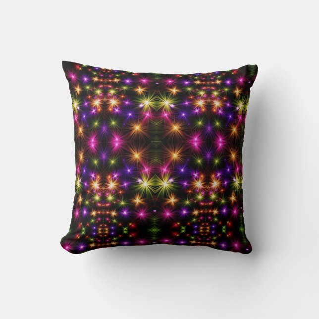 Glowing Starburst Sherpa Throw Cushion (Front)
