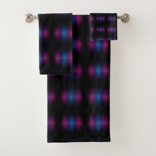 Glowing steel pattern bath towel set