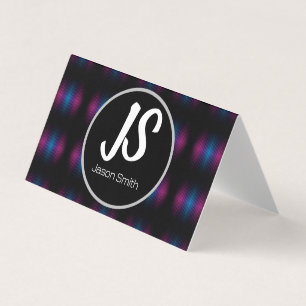 Glowing steel pattern business card
