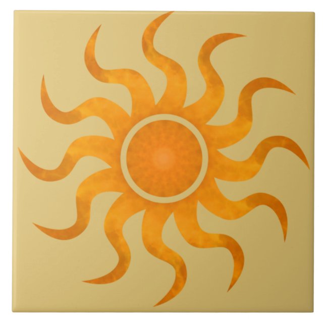 Glowing Sun Desert Tile - Large (Front)