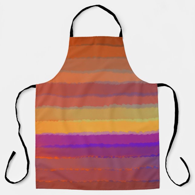 Glowing Sunrise Salty Watercolor Pop Of Colour Art Apron (Front)