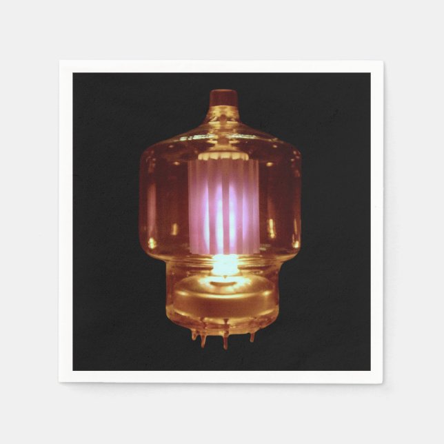 Glowing Transmit Vacuum Tube Napkin (Front)