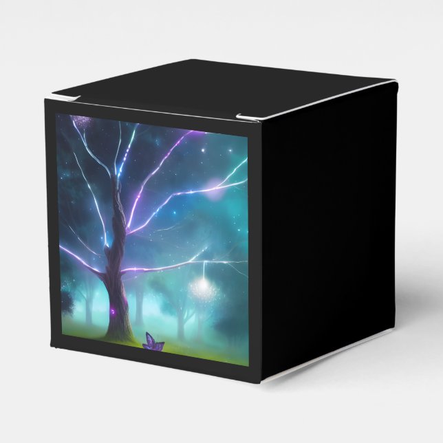 Glowing Tree Favour Box (Front Side)