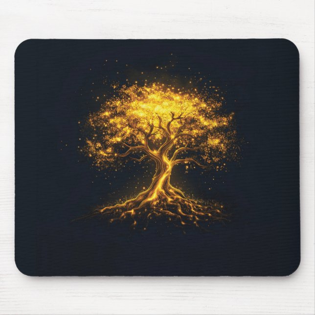  Glowing Tree of Life – Mystical and Enchanting  Mouse Pad (Front)