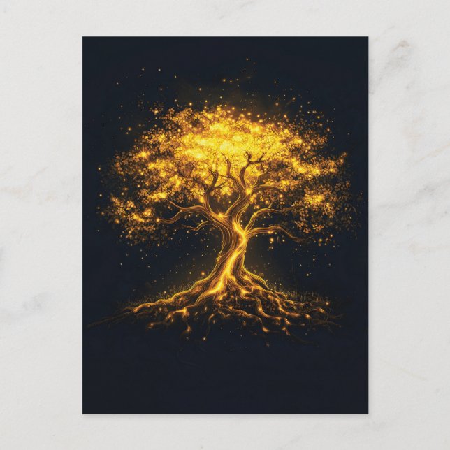  Glowing Tree of Life – Mystical and Enchanting  Postcard (Front)