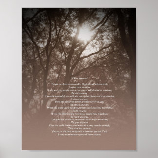 Glowing Trees "Do It Anyway" Lower Text Poster