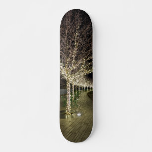 Glowing Trees Walkway Skateboard