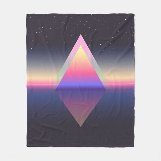Glowing triangle. Ethereum concept. futuristic abs Fleece Blanket (Front)