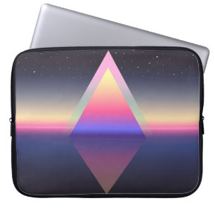 Glowing triangle. Ethereum concept. futuristic abs Laptop Sleeve