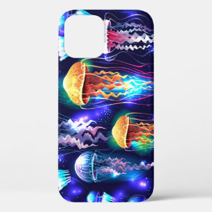 Glowing Underwater Jellyfish Horizontal Banner iPhone 12 Case