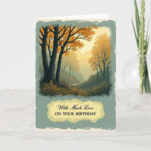 Glowing Valley Birthday Card