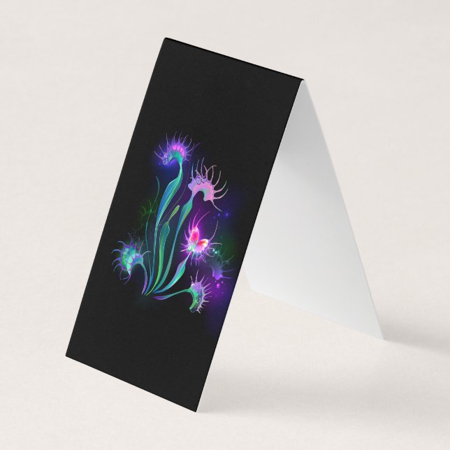 Glowing Venus Flytrap Business Card (Front)
