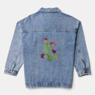 Glowing Venus Flytrap Denim Jacket