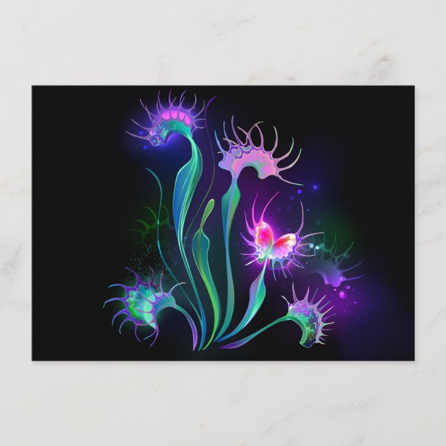 Glowing Venus Flytrap Enclosure Card (Front)