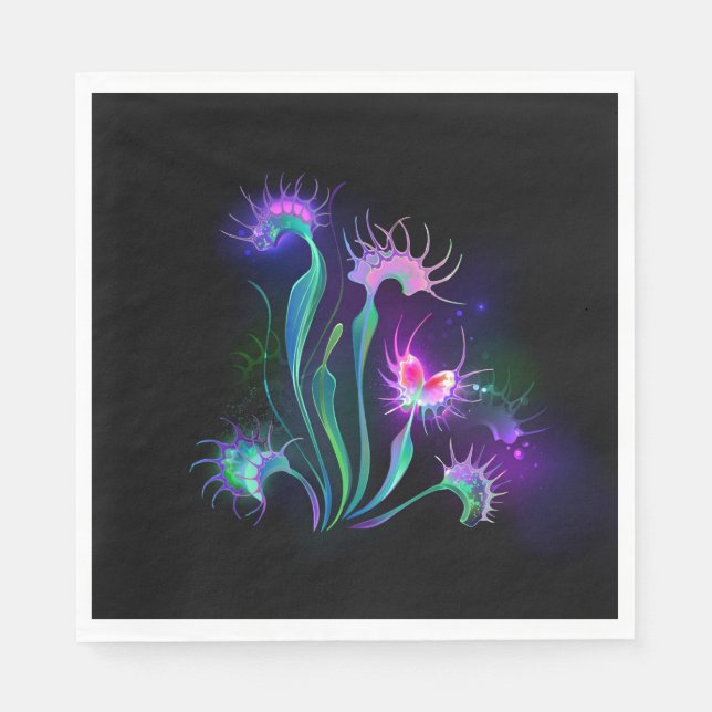 Glowing Venus Flytrap Napkin (Front)