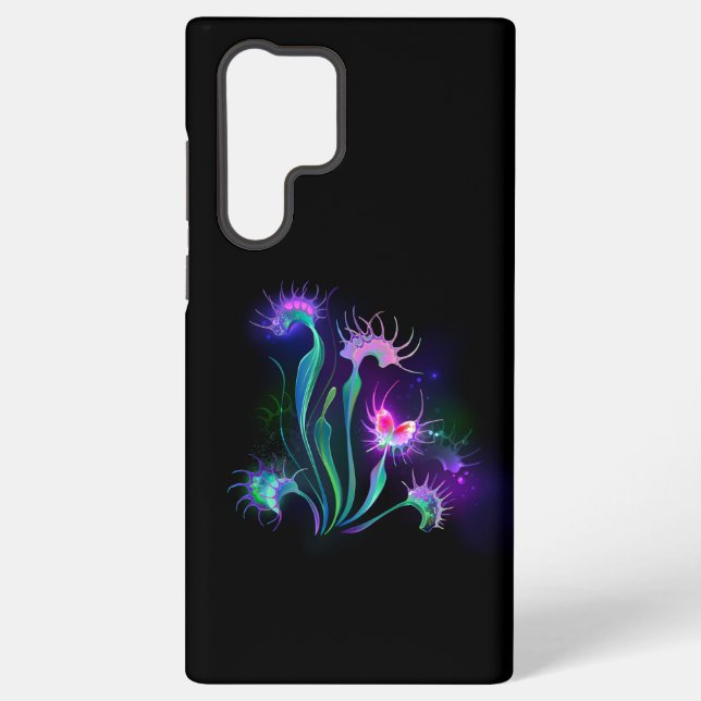 Glowing Venus Flytrap Samsung Galaxy S22 Ultra Case (Back)