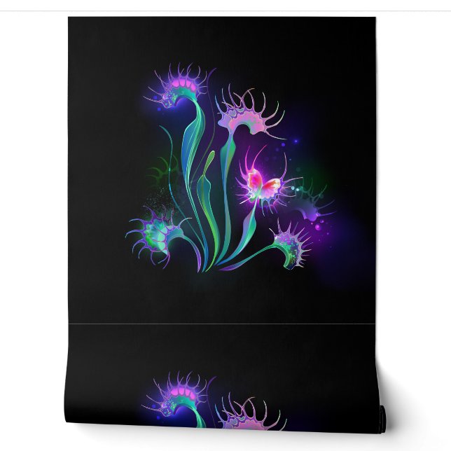 Glowing Venus Flytrap Wallpaper (Unrolling)