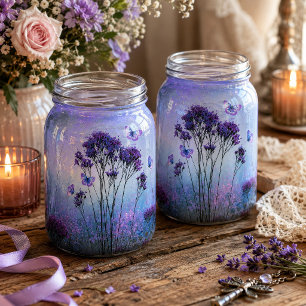 Glowing Violet Butterfly Meadow Decoupage Tissue Paper