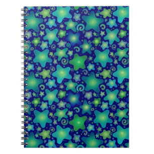 Glowing Watercolor Galaxy Spiral Notebook