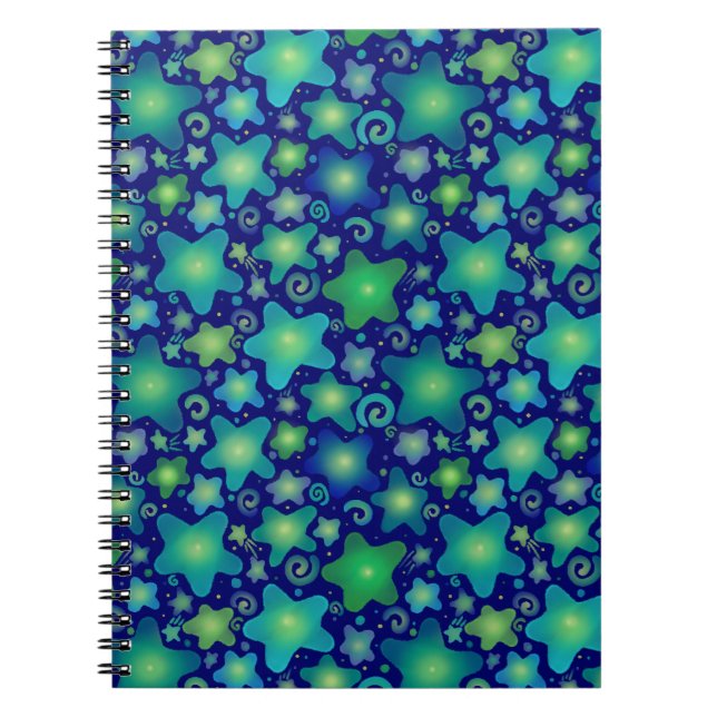 Glowing Watercolor Galaxy Spiral Notebook (Front)