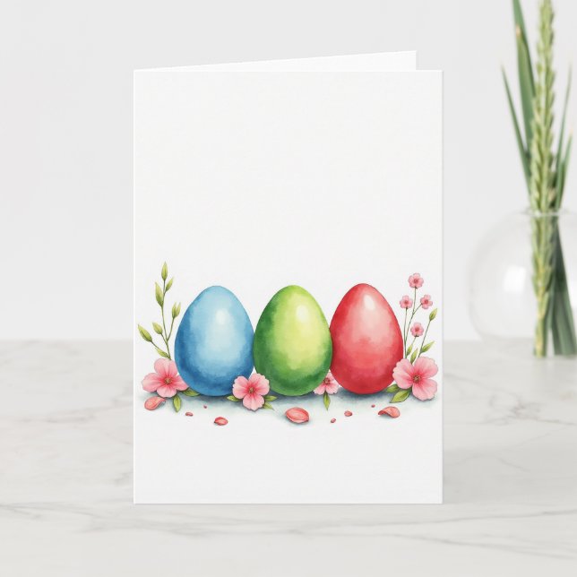 Glowing Watercolor Spring Card (Front)