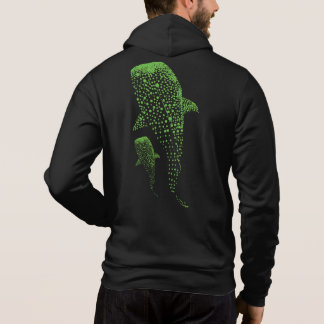 Glowing Whale Shark Particle Art Hoodie
