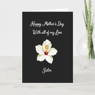 Glowing White Bloom Sister Card