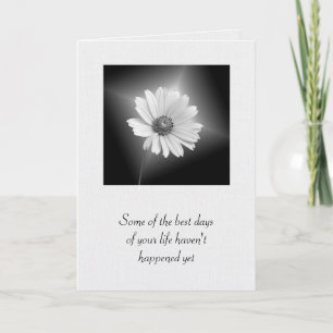 Glowing White Cosmos Flower Card