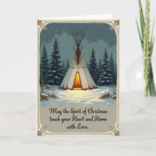 Glowing Winter Tent Card