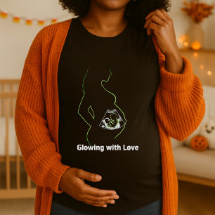 Glowing With Love Maternity Halloween Pregnancy  T-Shirt