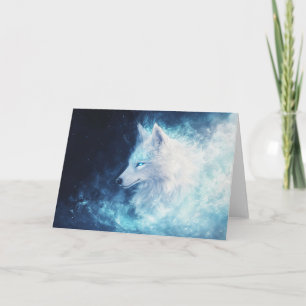 Glowing Wolf in a Celestial Dream Card