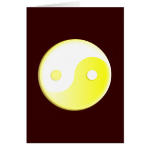 Glowing Yellow Yin/Yang Symbol