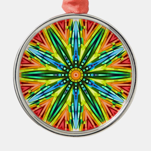 Glowstick Clock Metal Tree Decoration (Front)