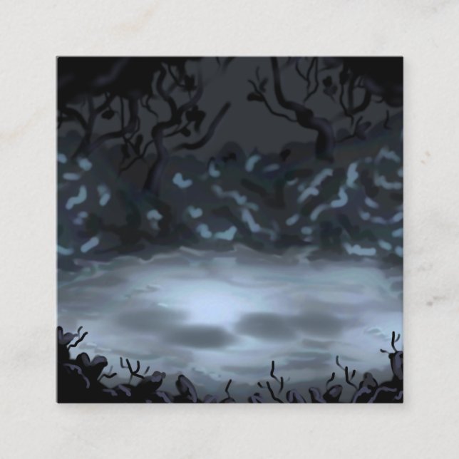 Glowy Clearing Square Business Card (Front)