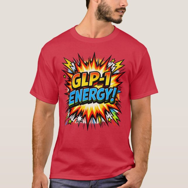 GLP-1 Energy Comic Pop Art   T-Shirt (Front)