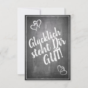 Glücklich steht Dir gut! - im Kreidetafelstil