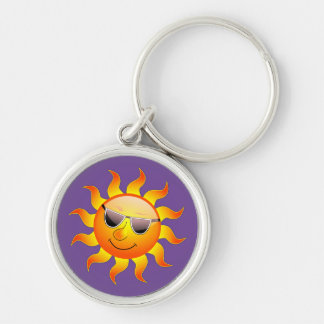 glückliche Sonne Sonnenbrille Schlüsselanhänger Key Ring
