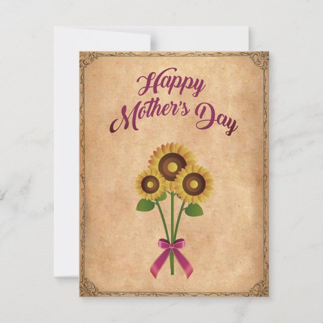 Glücklicher Muttertag Vintage Holiday Card (Front)