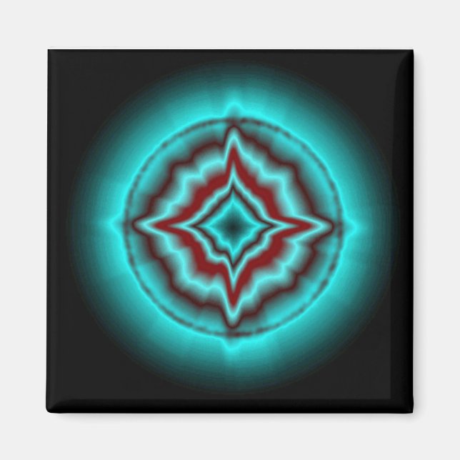 Glückssterne auf schwarz magnet (Front)