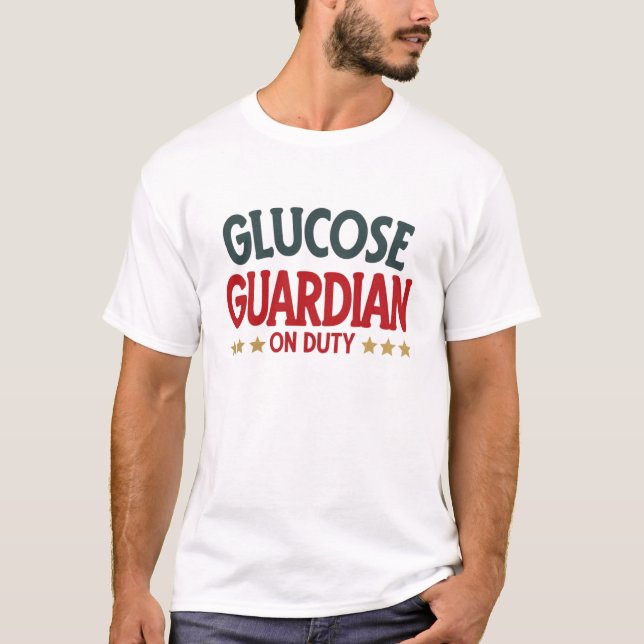 Glucose Guardian On Duty – Funny Diabetic Awarenes T-Shirt (Front)