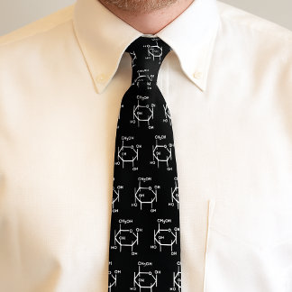 Glucose Molecule Chemistry Science Themed Tie