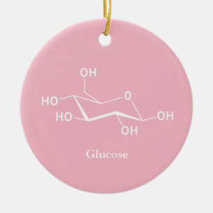 Glucose Sugar Chemistry Science Cool Ceramic Tree Decoration