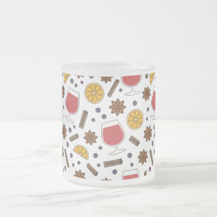Gluhwein doodle, christmas holidays tasty drink frosted glass coffee mug